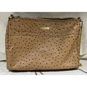 REBECCA MINKOFF Large MAC Taupe Crossbody Leather Purse